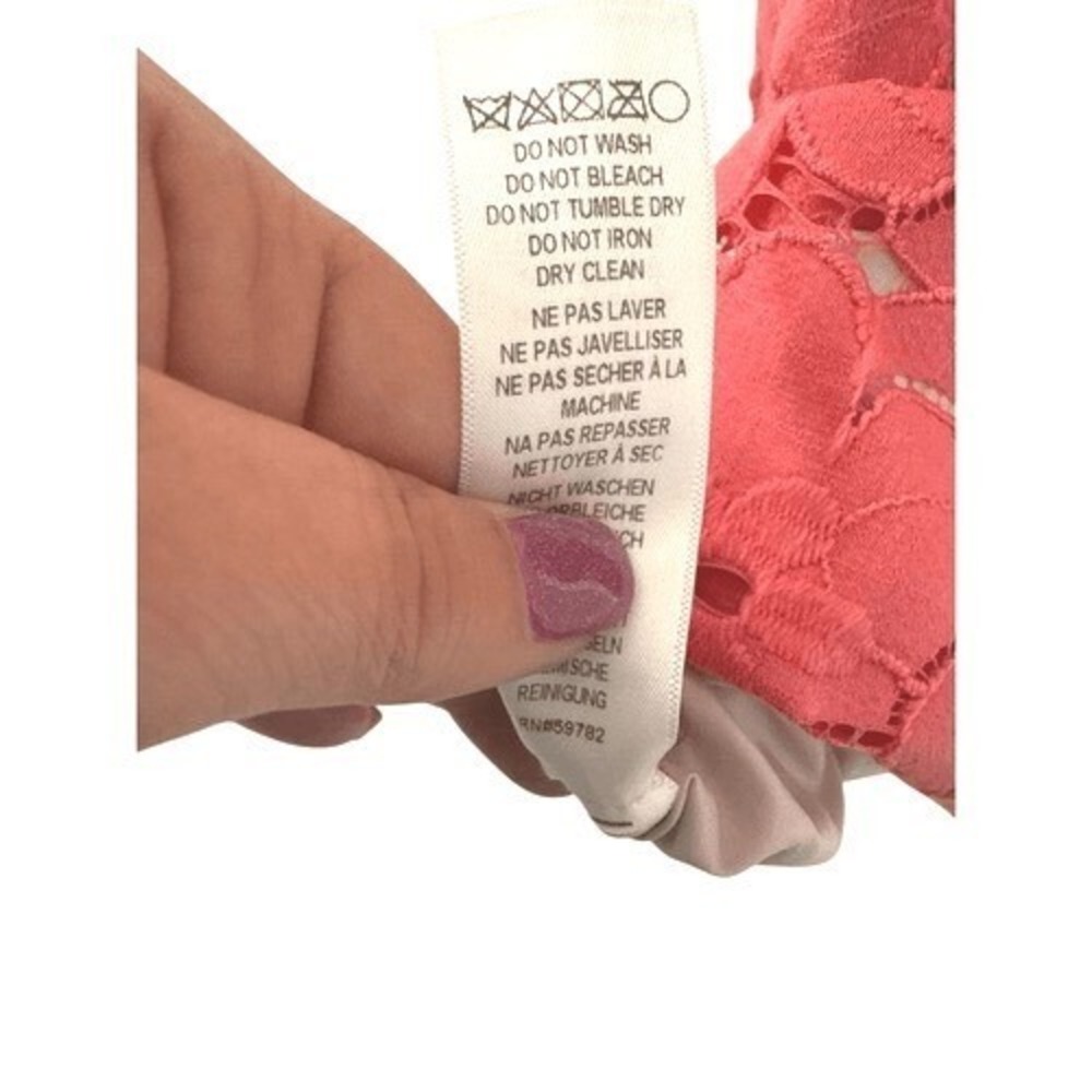 Adrianna Papell Coral Cutout Floral Dress Size 4 - Picture 5 of 9